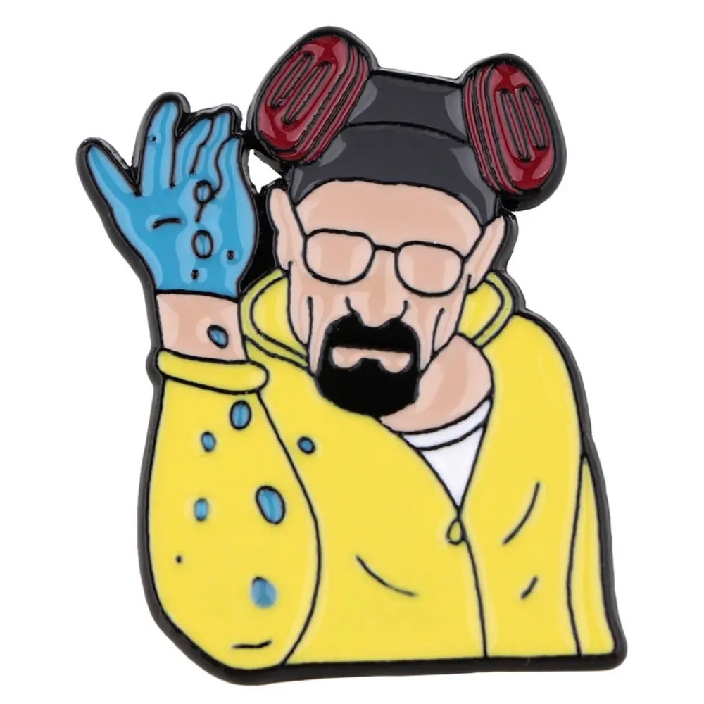 XL Heisenberg Enamel Pin Walter White Breaking Bad TV Series Chemistry Brooch